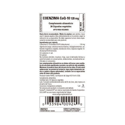 Coenzima CoQ10 (vegan), 30 cápsulas vegetais de 120 mg