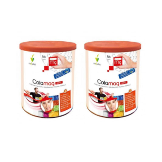 Embalagem de 2 frascos de colagénio marinho Colamag Novadiet, 300 g