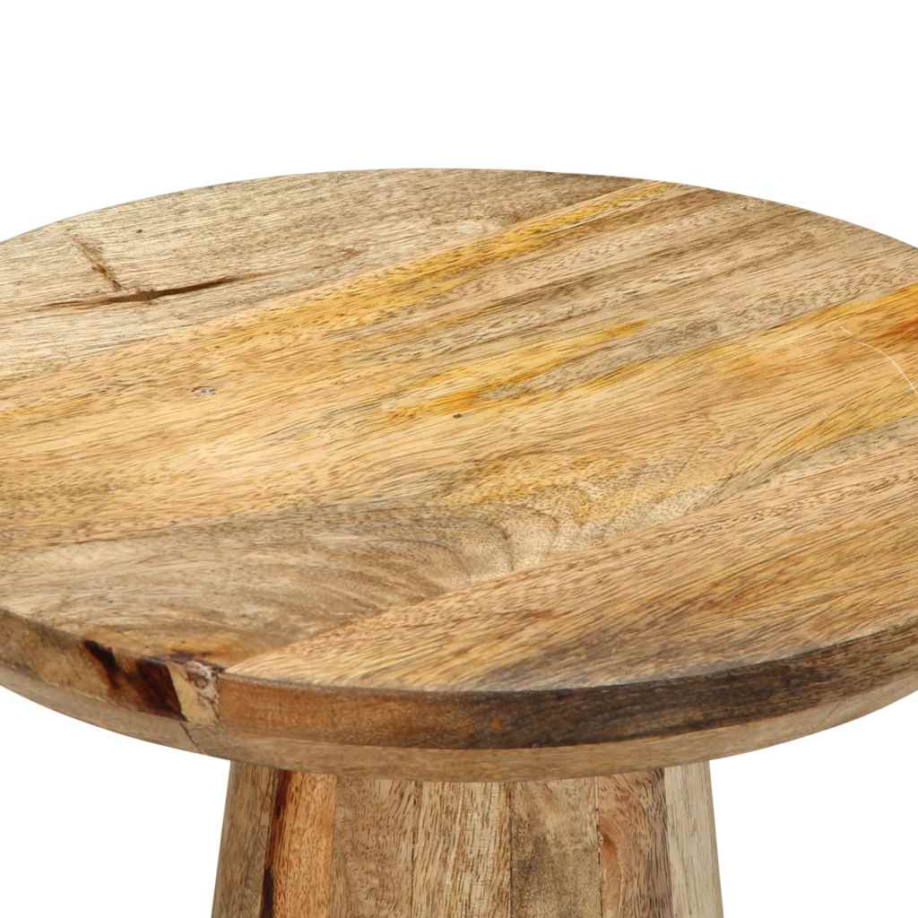 Mesa Auxiliar Madera Maciza De Mango Ø30x60 Cm_3
