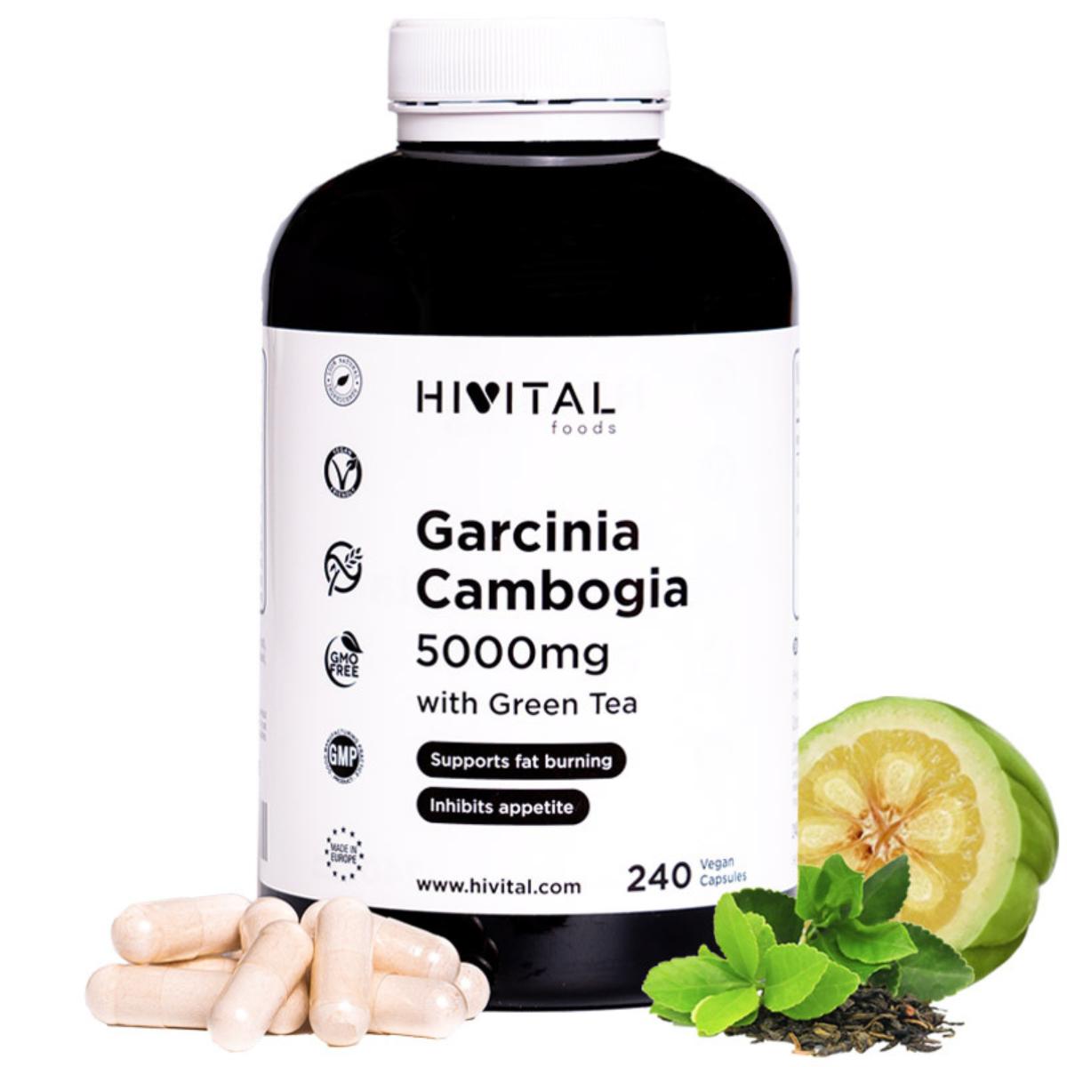 Garcinia cambogia 5000 mg 240 cápsulas vegan Hivital