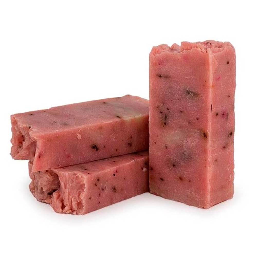 Jabón Natural Rosa Mosqueta 90g En Bolsa Regalo De Yute - Piel Seca, Madura, Con Manchas, Estrías - Cicatrizante_2