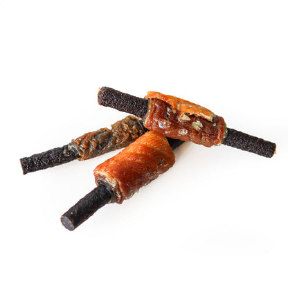 Snack Natural Para Perro Brocheta De Salmon 3u X 15 Bolsas Wuapu_1