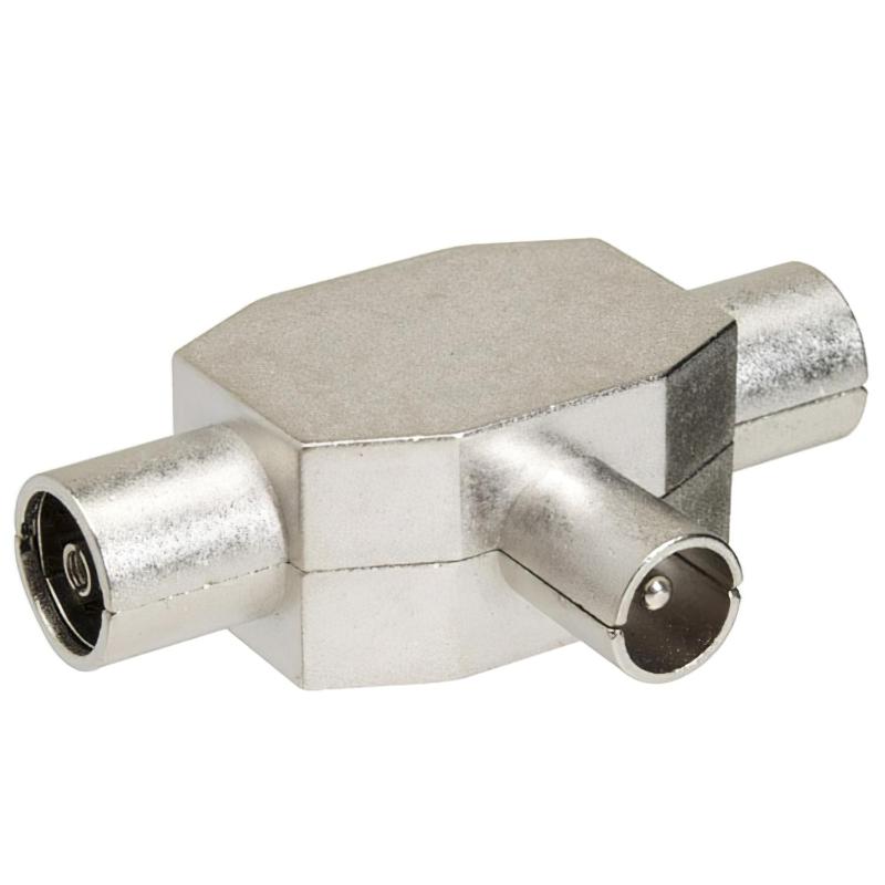 Distribuidor Tv Blindado Metal 1 Macho + 2 Hembra_0