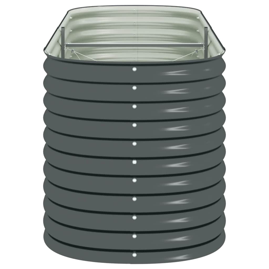 Arriate De Acero Galvanizado Gris 240x80x81 Cm_5