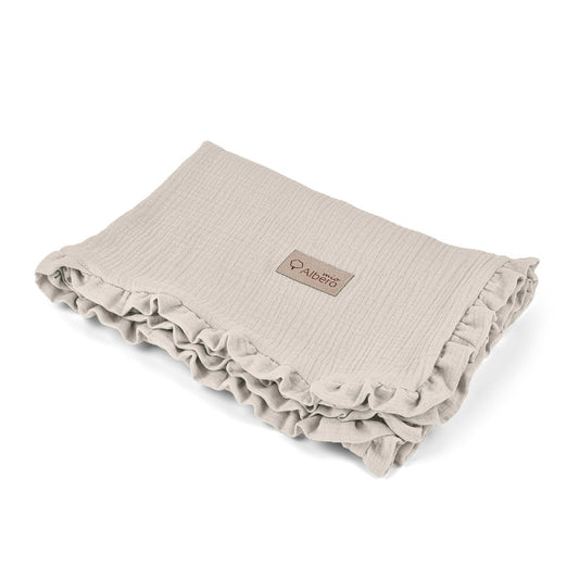 Manta De Bebé Doble Muselina Cotton Color Beige_0