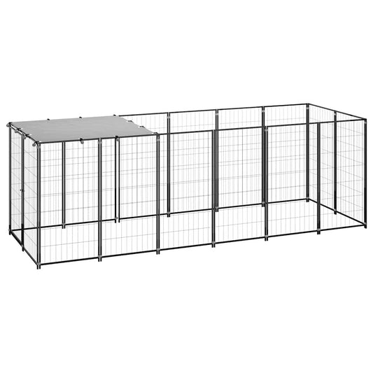 Perrera De Acero Negro 330x110x110 Cm_0