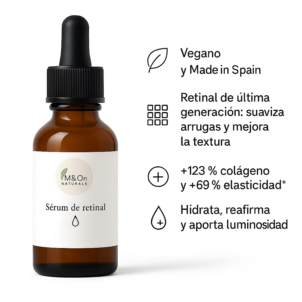 Sérum Facial con Retinal, Ácido Hialurónico y Aceite de Argán 30 ml | Antiedad de Noche | M&On Naturals_4