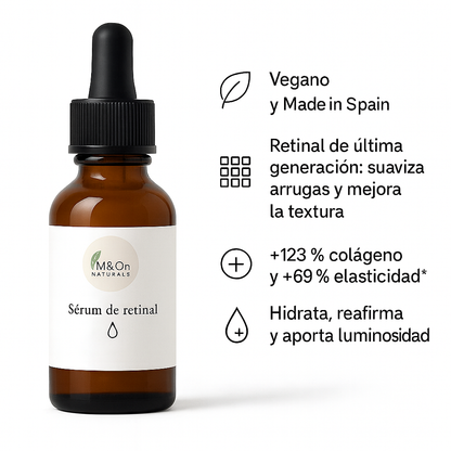 Sérum Facial con Retinal, Ácido Hialurónico y Aceite de Argán 30 ml | Antiedad de Noche | M&On Naturals_4