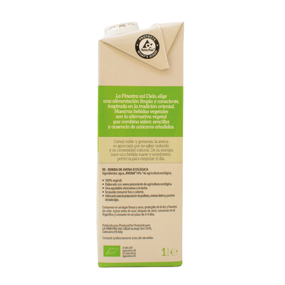 Bebida de Avena Bio La Finestra Sul Cielo 1 L