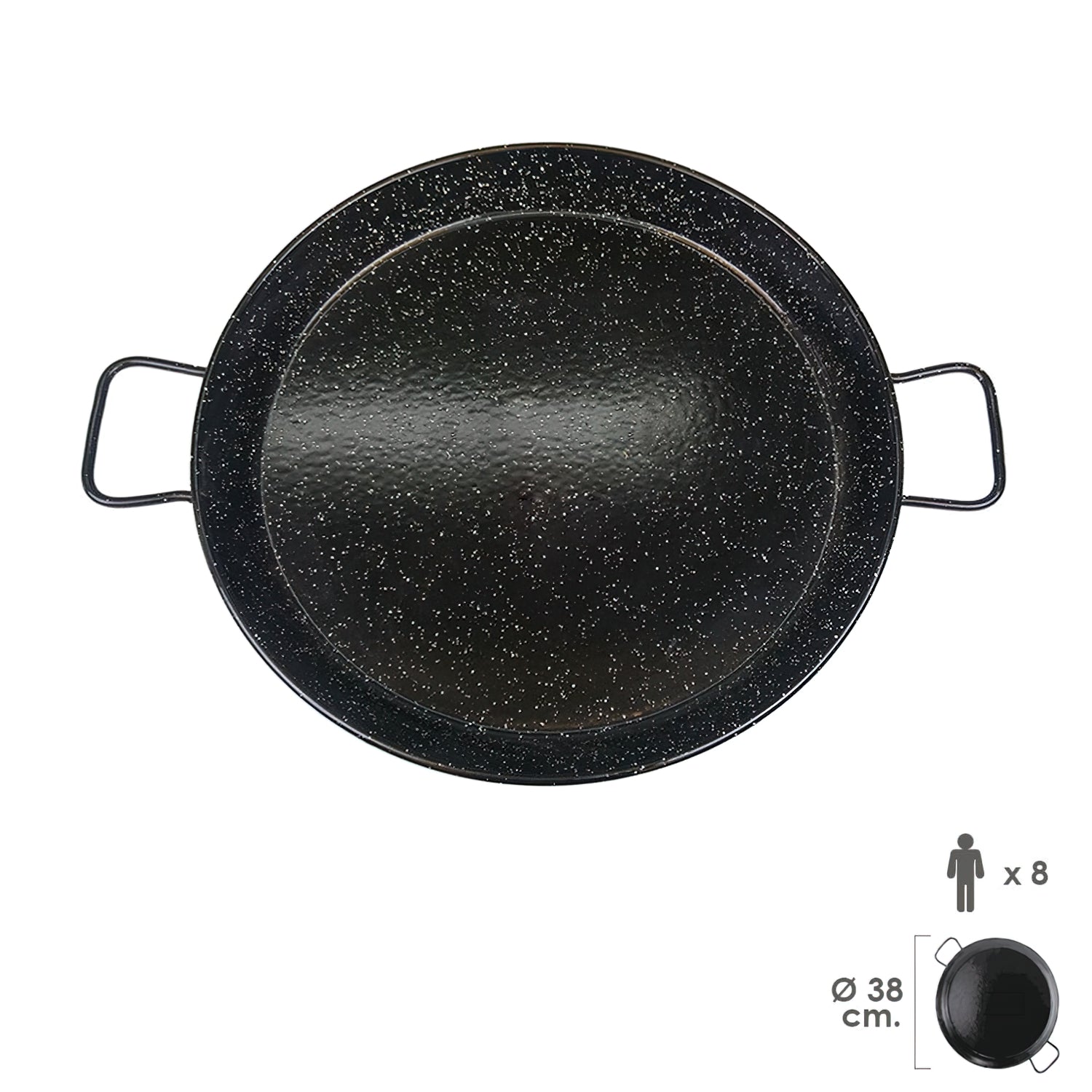 Paellera Valenciana esmaltada 8 personas 38 cm_0