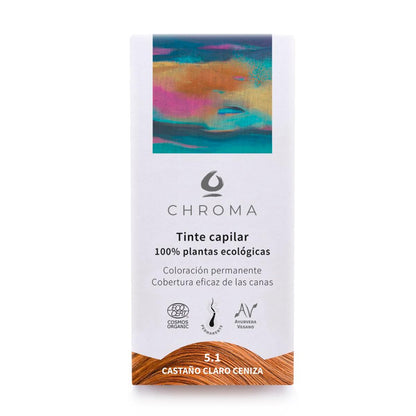 Tinta de cabelo 5.1 castanho claro acinzentado Chroma dyes 100 g