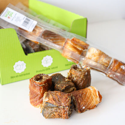 Snack Natural Para Perro Sushi Salmon 5u X 10 Bolsas Wuapu_3