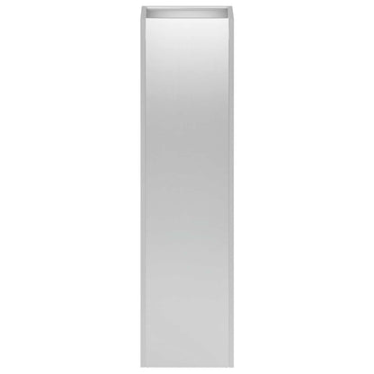 Macetero De Jardín Plateado 20 X 20 X 75 Cm Acero Galvanizado_2