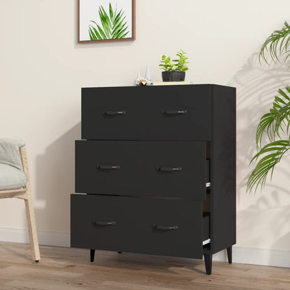 Aparador De Madera De Ingeniería Negro 69,5x34x90 Cm / Vetonek_3