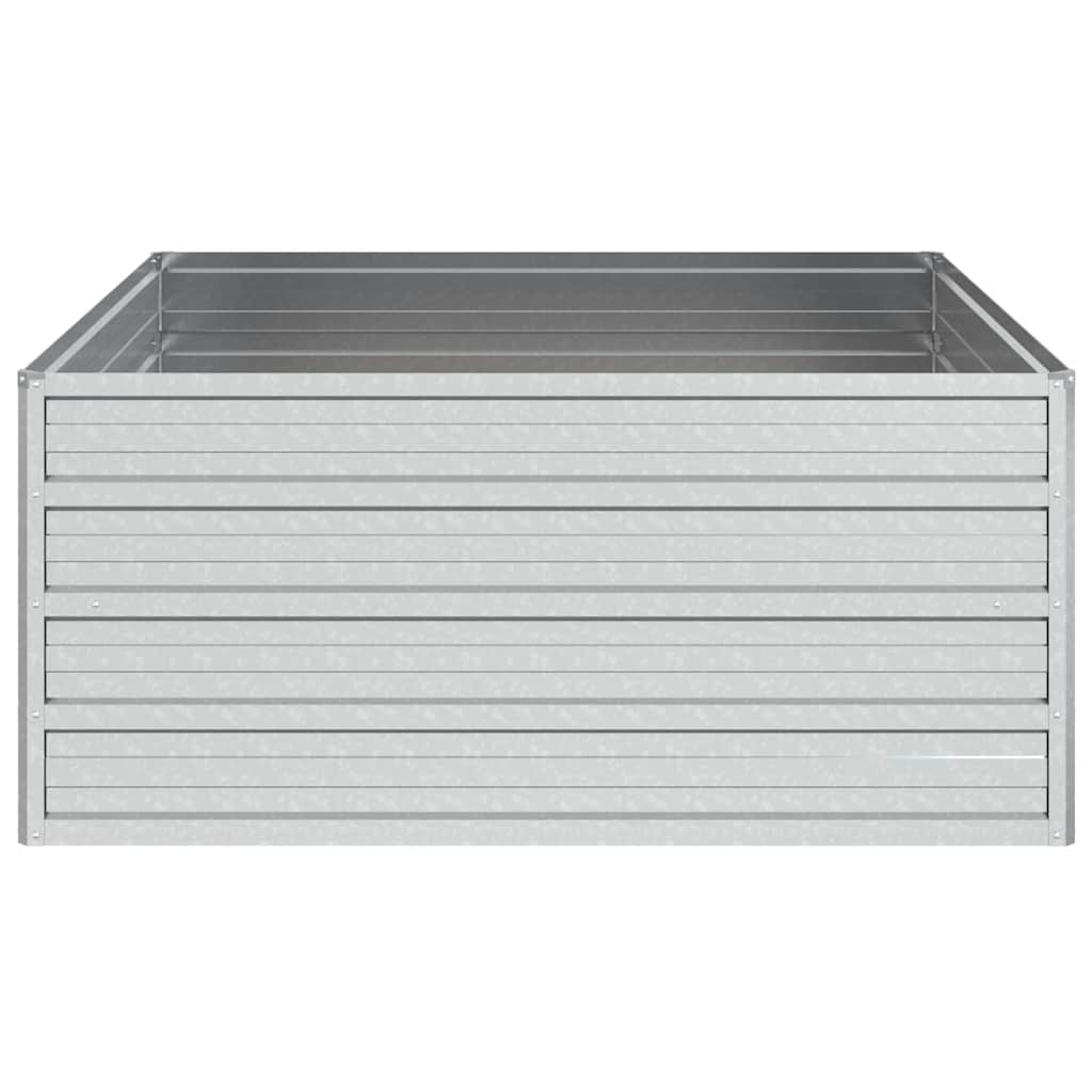 Arriate De Acero Galvanizado Plateado 100x100x45 Cm_3