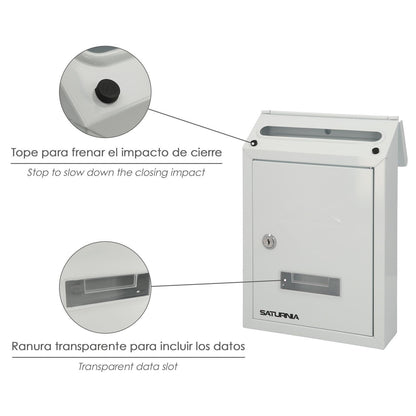 Buzon Exterior 205 X 300 X 70 Mm. Blanco