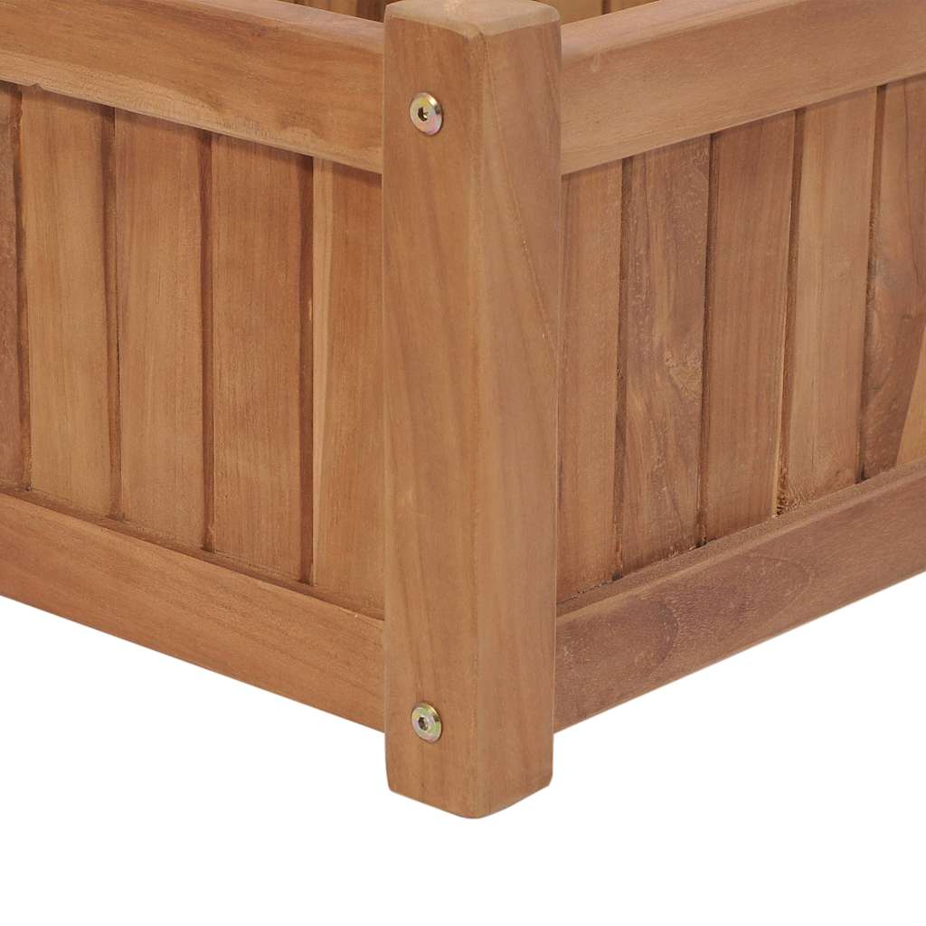 Arriate Elevado Madera Maciza De Teca 200x30x25 Cm_5