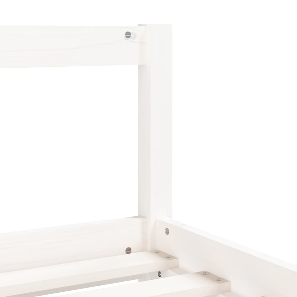Estructura De Cama Para Niños Madera De Pino Blanco 90x200 Cm / Vetonek_1