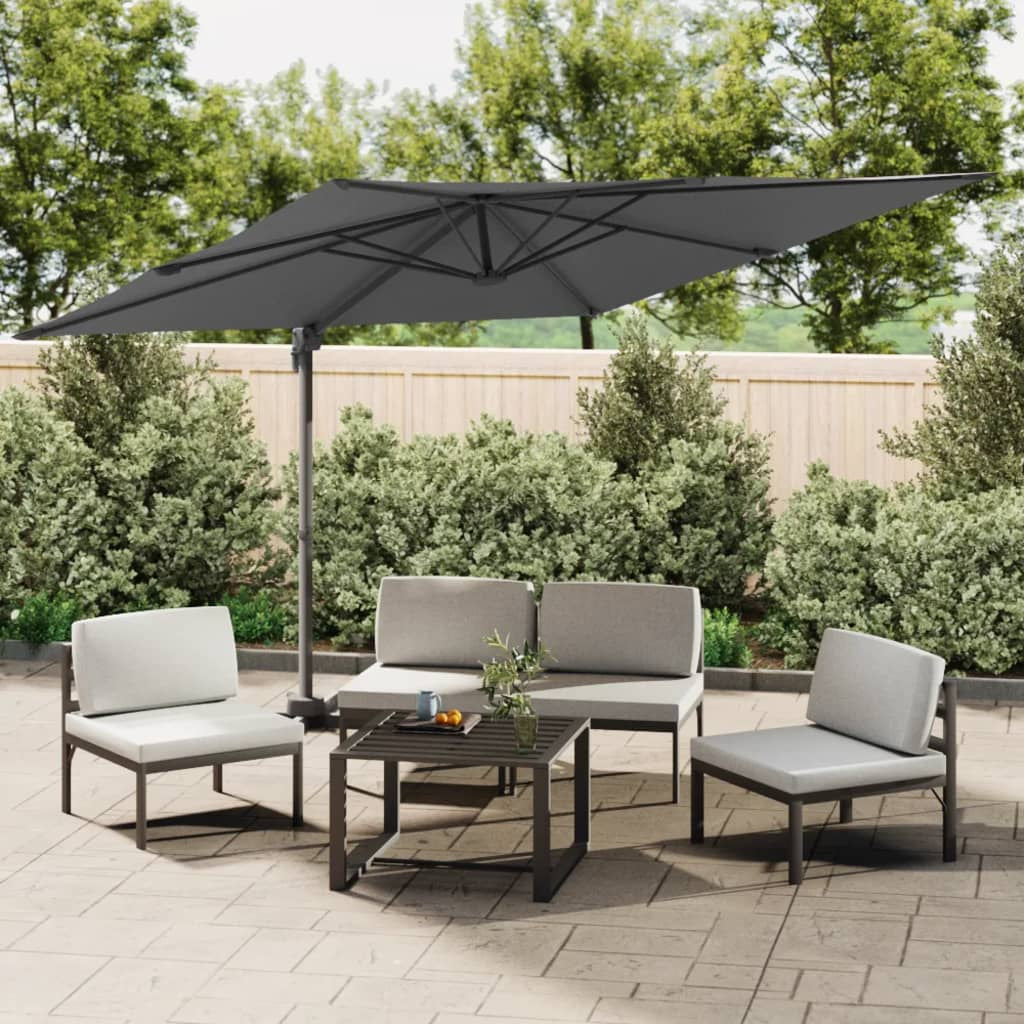 Vidaxl Sombrilla Jardín Voladiza Palo De Aluminio Antracita 400x300 Cm_1