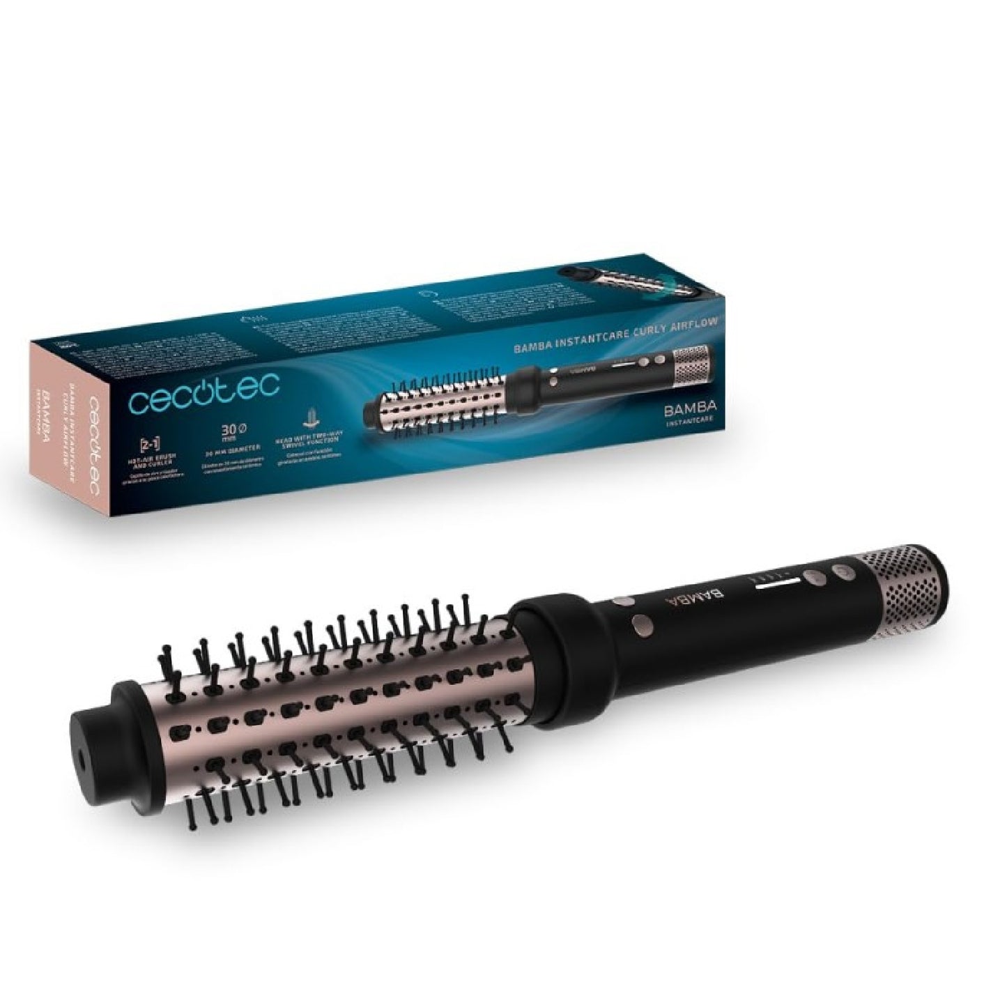 Cecotec Cepillo Alisador Instantcare Curly Airflow_0