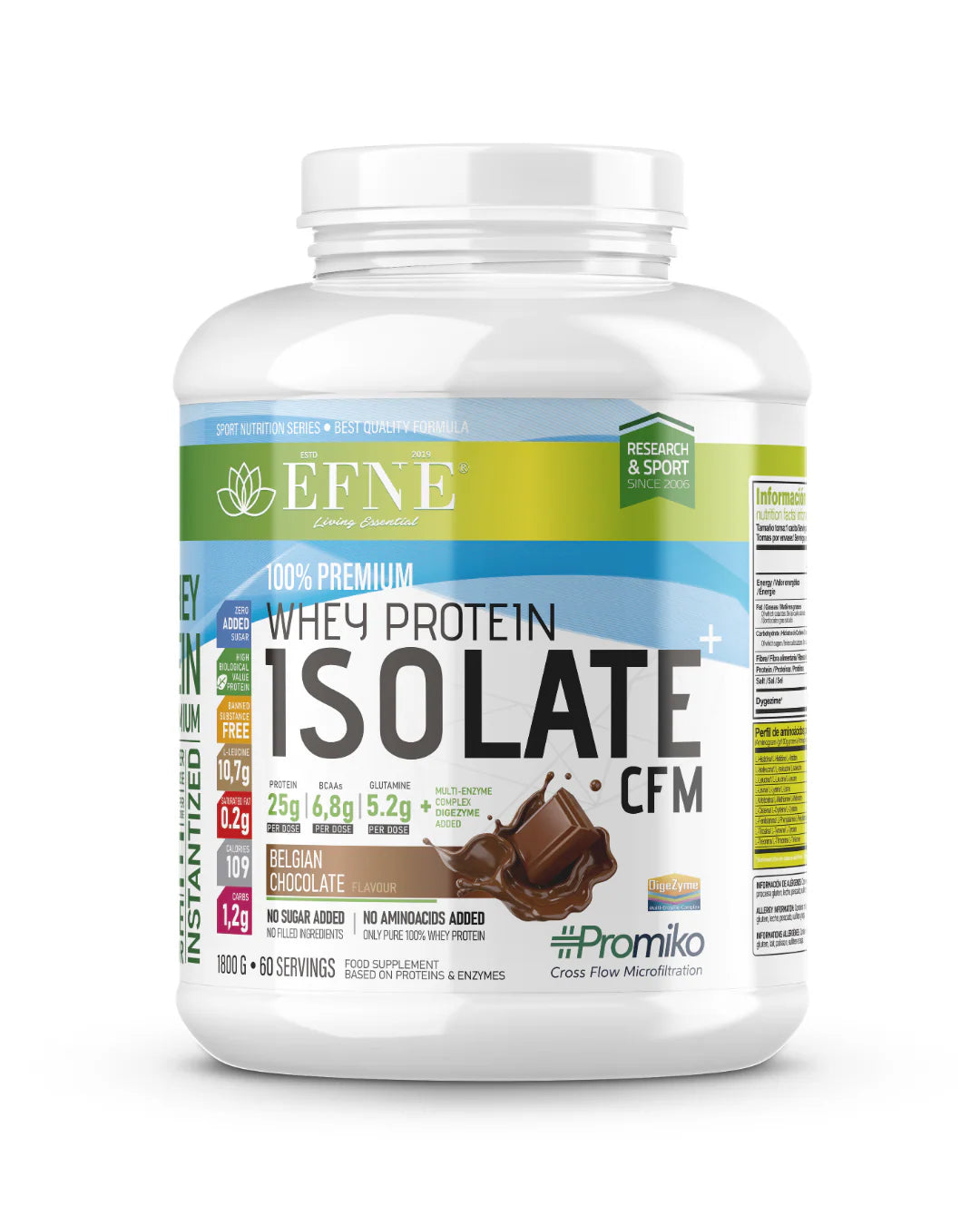 Isolate Cfm Promiko Glanbia 295® Chocolate Belga 900 Gr Efne_0
