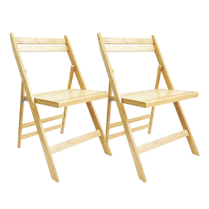 Pack 2 Sillas Plegables De Madera De Bambú 42.5x47.5x79cm O91_0