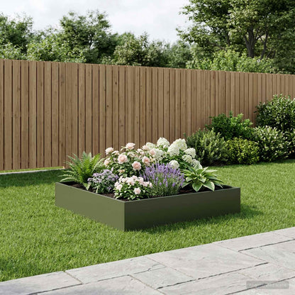 Macetero De Jardín Verde Oliva 80 X 80 X 20 Cm_1