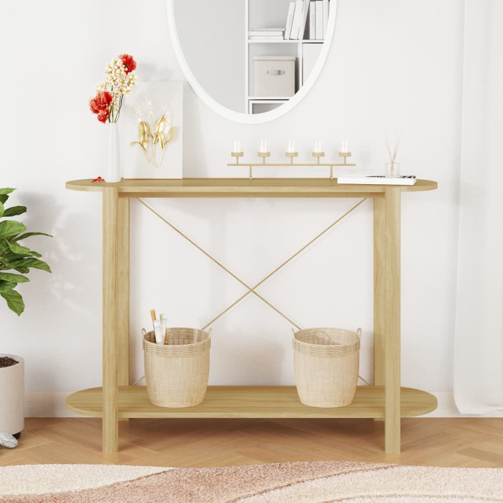 Mesa Consola De Madera Contrachapada 110x38x75 Cm_1