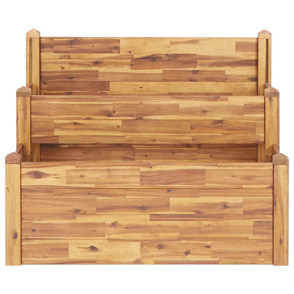 Jardinera De 2 Niveles Madera Maciza De Acacia 110x75x84 Cm_2
