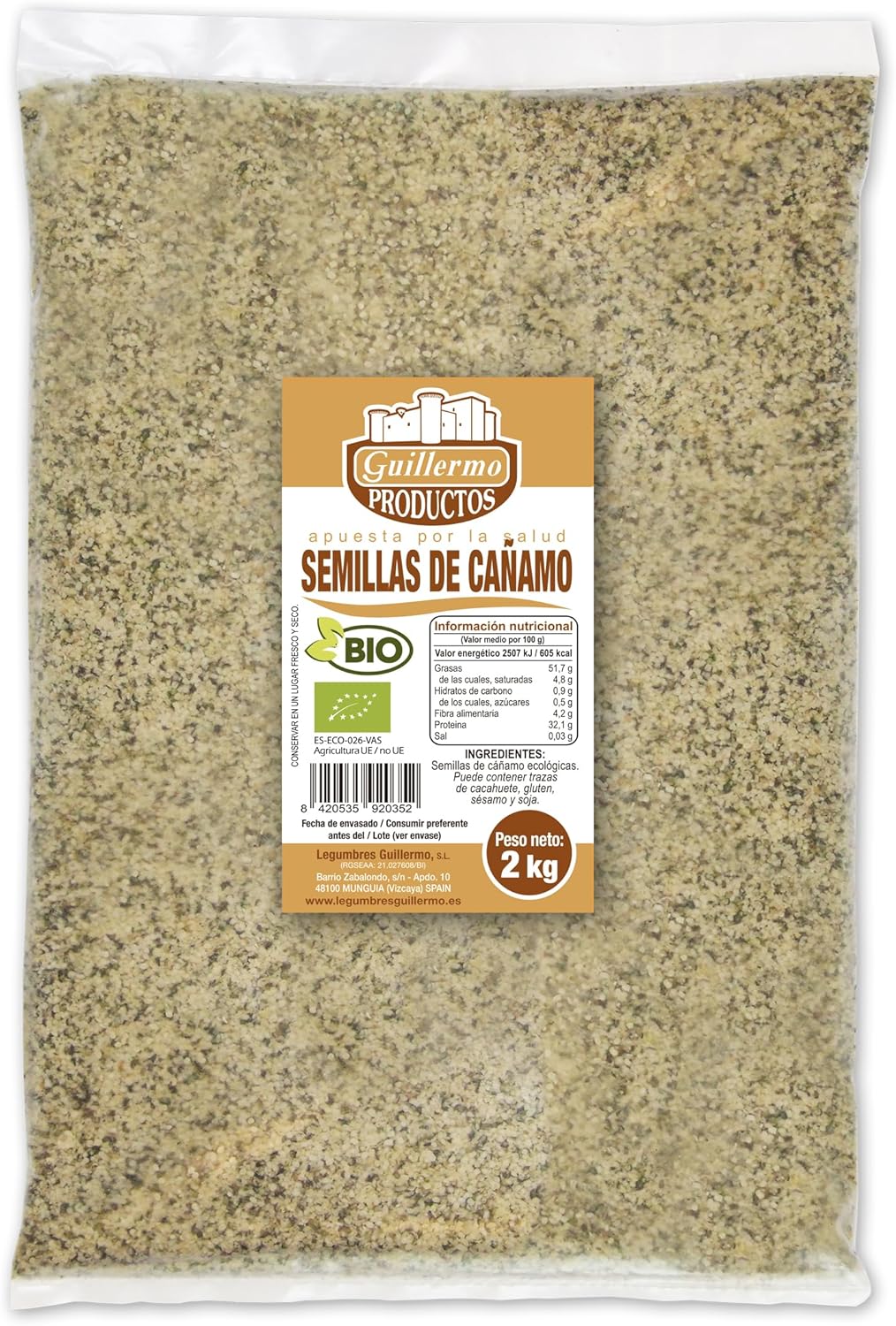 Semillas De Cáñamo Bio - 2 Kg, Bolsa_0