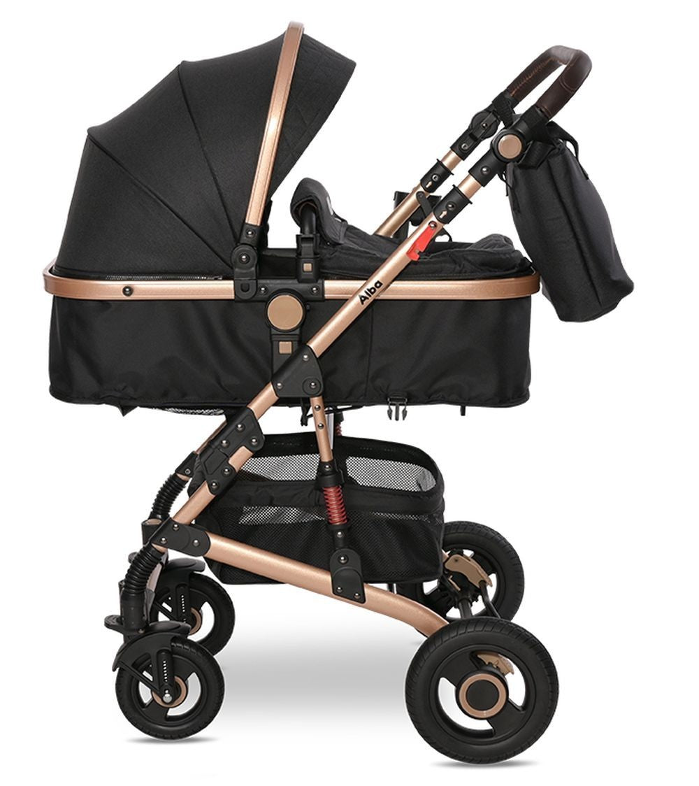 Carrito De Bebé Trío Convertible Alba Premium Black_1