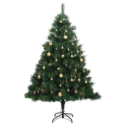 Vidaxl Árbol De Navidad Artificial Con Bisagras 300 Led Y Bolas 180 Cm_3