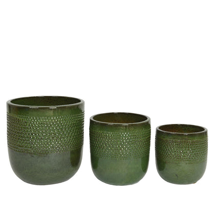 Macetero Terracota Verde 38cm_1