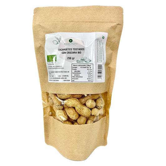 Amendoim torrado biológico com casca Planeta Huerto 250 g 