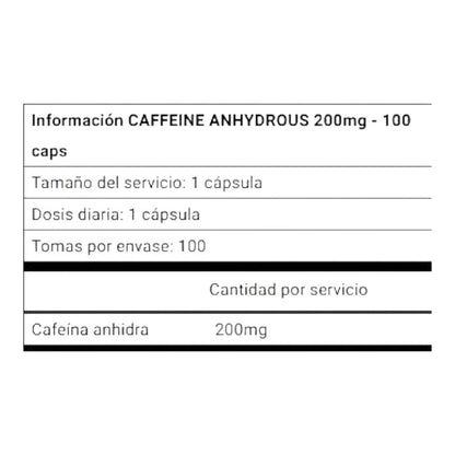 Caffeine Anhydrous 200 Mg 100 Caps_1