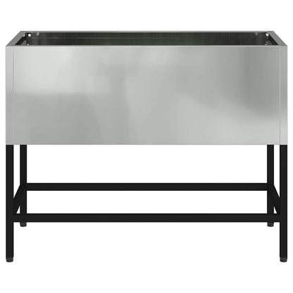 Jardinera Elevada Plateado 60 X 26 X 45 Cm Acero Galvanizado_4