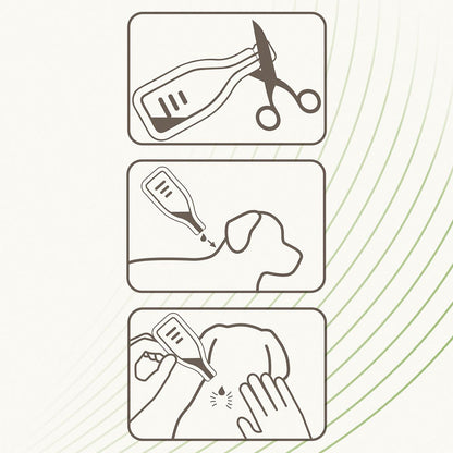 Pipetas repelentes antiparasitárias naturais para cães de porte médio, 3 x 2 ml