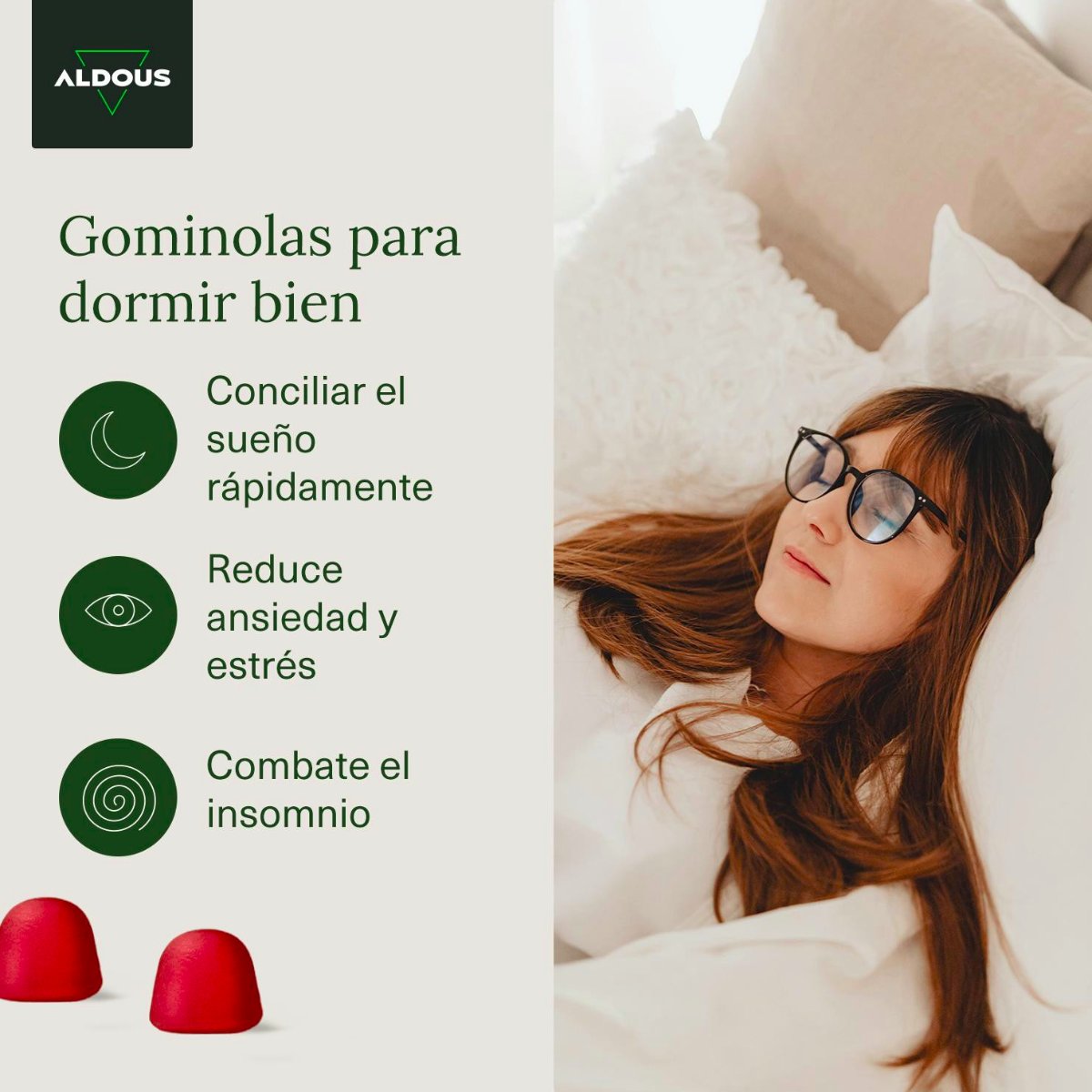 Melatonina em Aldous Gummies 120 gomas