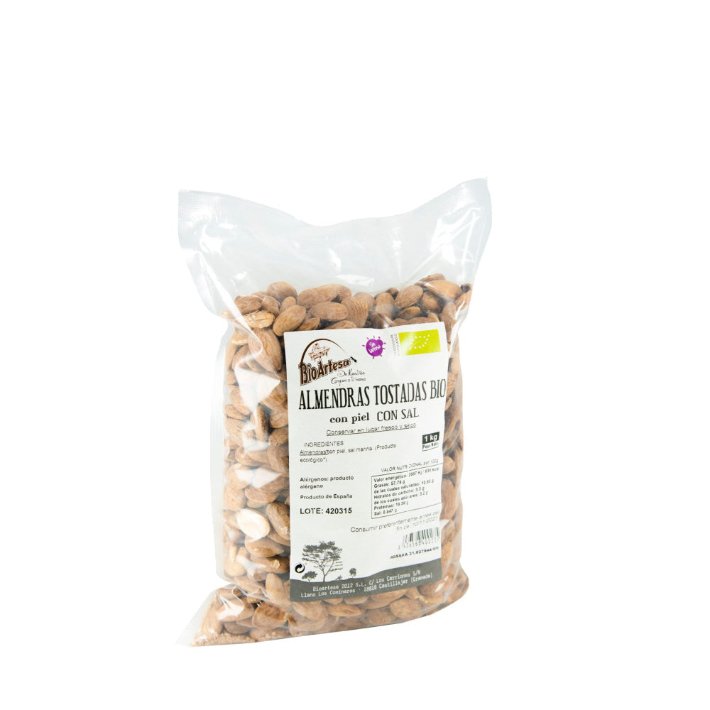 Almendra Ecológica Tostada Con Piel Bio 1 Kg_0
