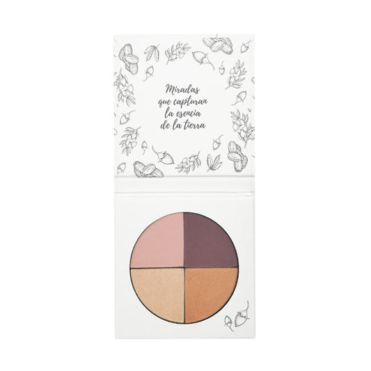Sombra 4 Cores 03 Canary Dunes Com Óleo de Jojoba e Rosa Mosqueta, NaturaBio Cosmetics 4 x 1,6g