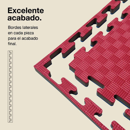 Jowy Tatami Puzzle 2,5cm 100x100cm – Alta Densidad Azul/rojo_2