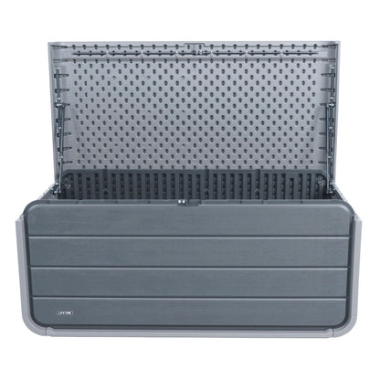 Baúl Exterior Ultrarresistente Gris C/tapa Abatible Lifetime_1