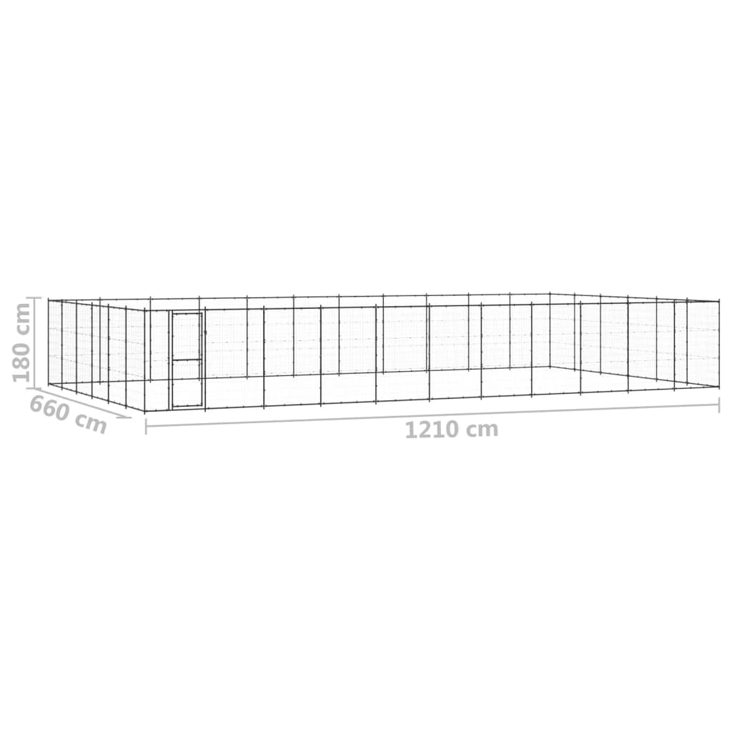 Vidaxl Perrera De Exterior De Acero 79,86 M²_2