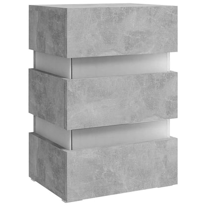 Mesita De Noche Led Madera Ingeniería Gris Hormigón 45x35x67 Cm_2