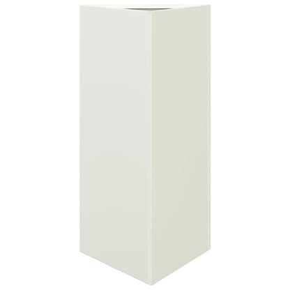 Jardinera Triangular Acero Blanco 40x34,5x75 Cm_0