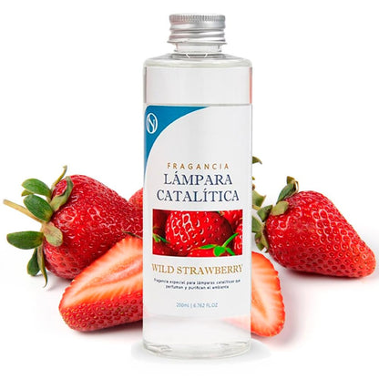 Fragancia Para Lámpara Catalítica Aroma Wild Strawberry (200ml) - Elimina Malos Olores, Perfuma Y Limpia El Ambiente_0