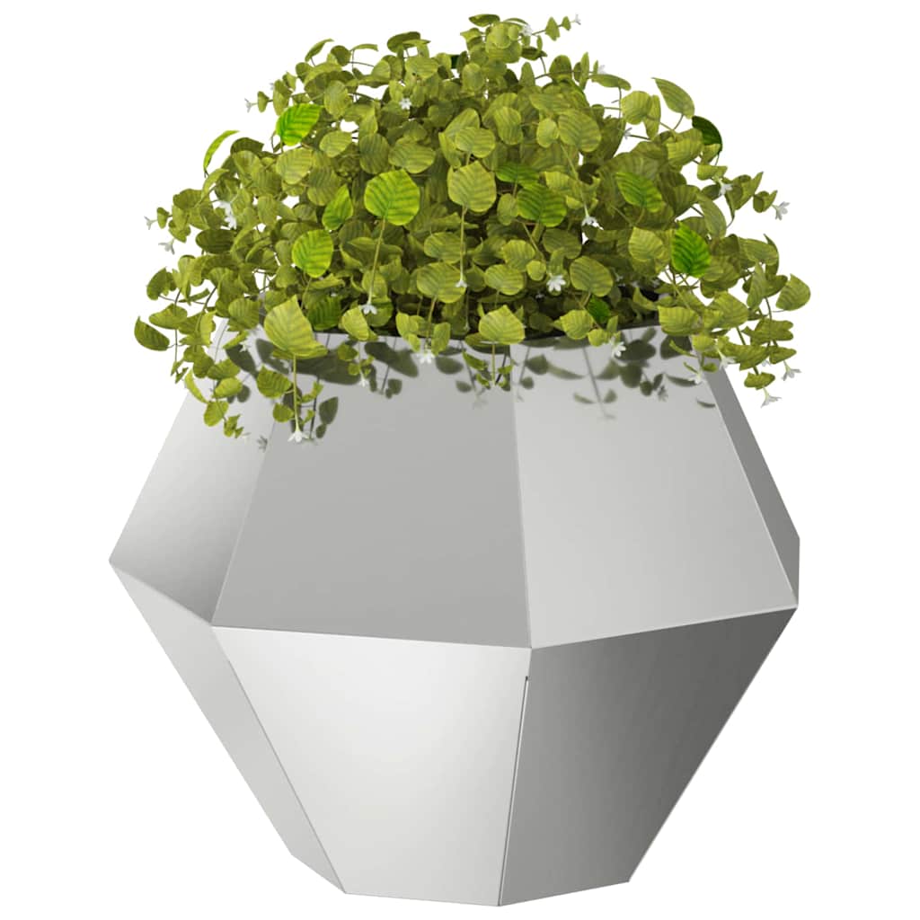 Jardinera 2 Uds. Plateado 50 X 50 X 40 Cm Acero Galvanizado_2