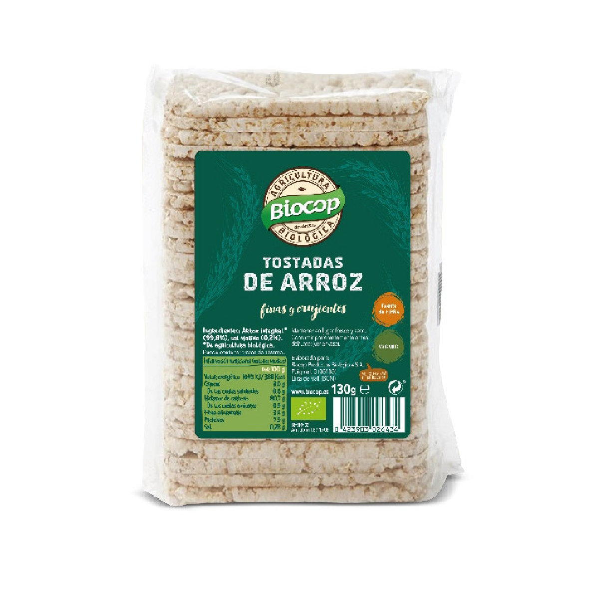 Tosta de Arroz Biocop, 130 g