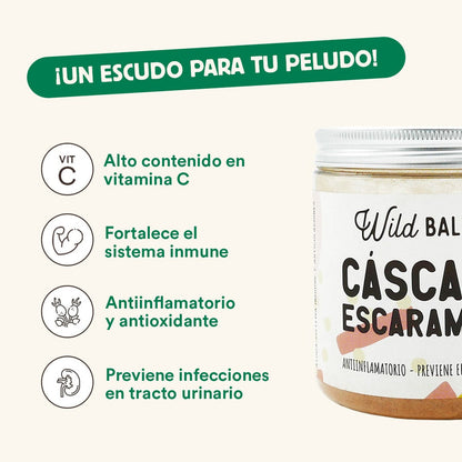 Suplemento para animais de estimação Wild Balance Rosehip Husk 100g