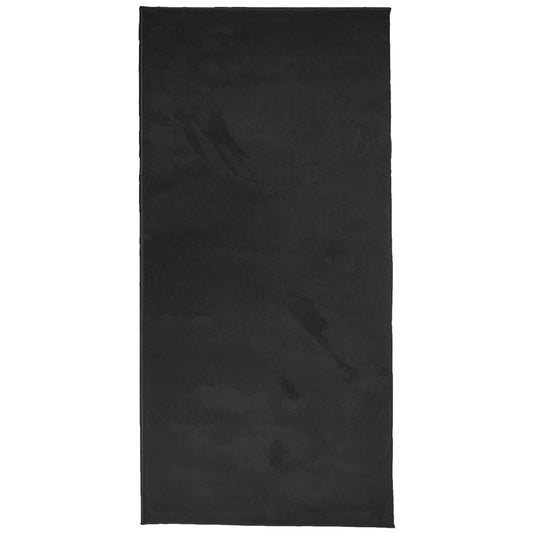 Vidaxl Alfombra De Pelo Corto Oviedo Negro 100x200 Cm_0